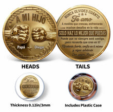 Load image into Gallery viewer, Custom Commemorative Coin for Son Fist Bump Gift Idea
