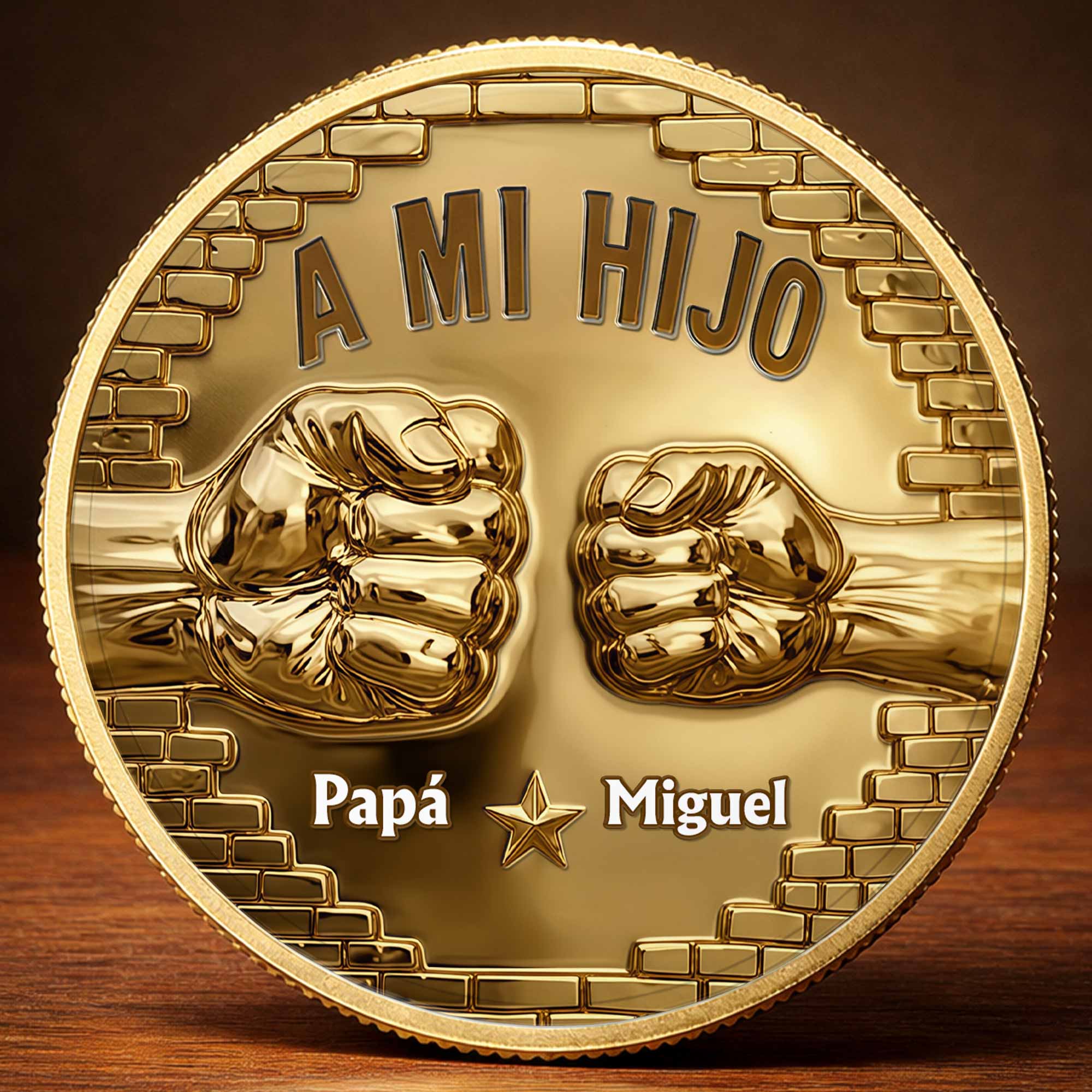 Custom Commemorative Coin for Son Fist Bump Gift Idea