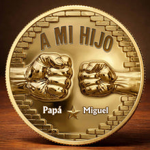 Load image into Gallery viewer, Custom Commemorative Coin for Son Fist Bump Gift Idea

