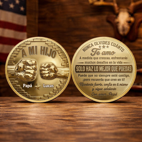 Custom Commemorative Coin for Son Fist Bump Gift Idea