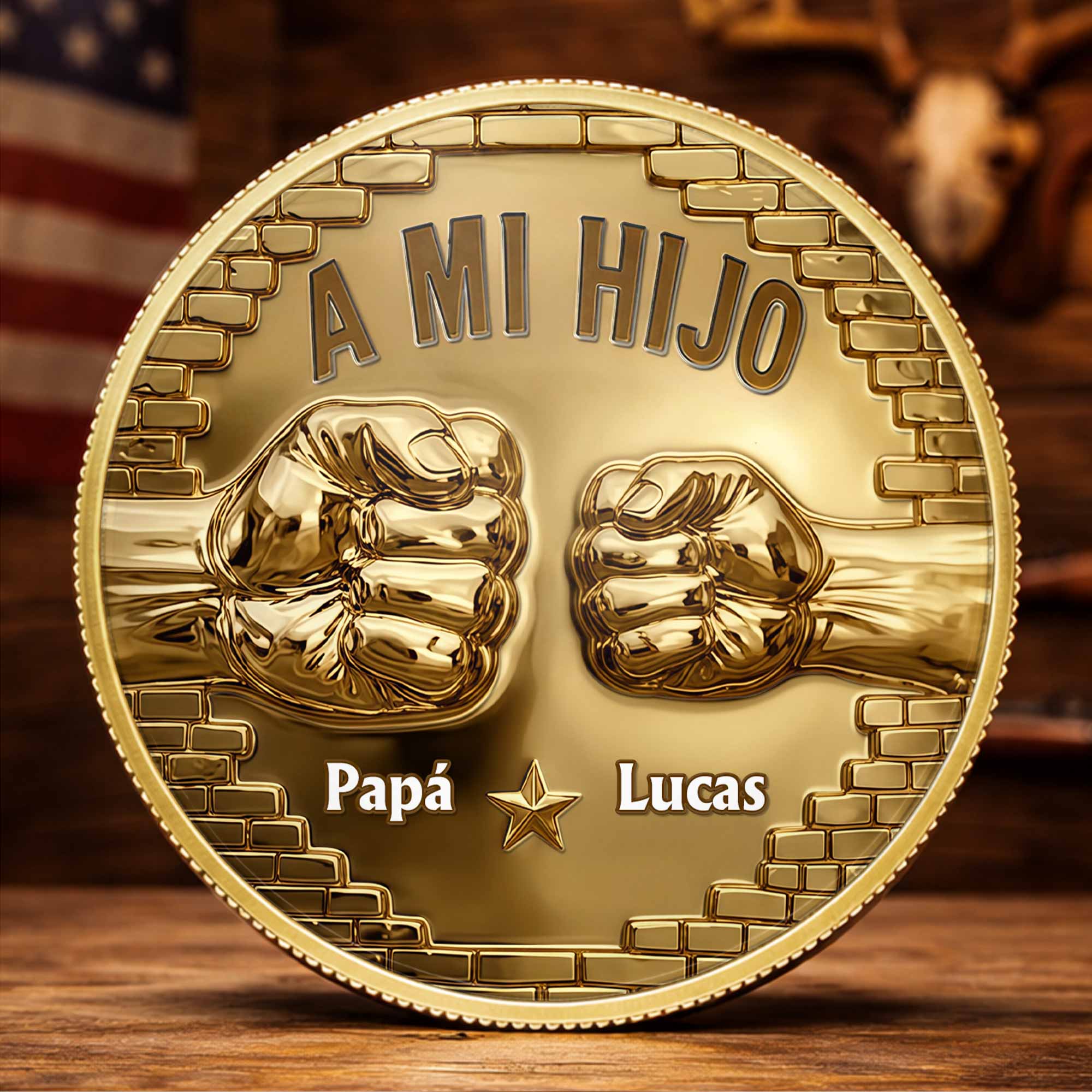 Custom Commemorative Coin for Son Fist Bump Gift Idea