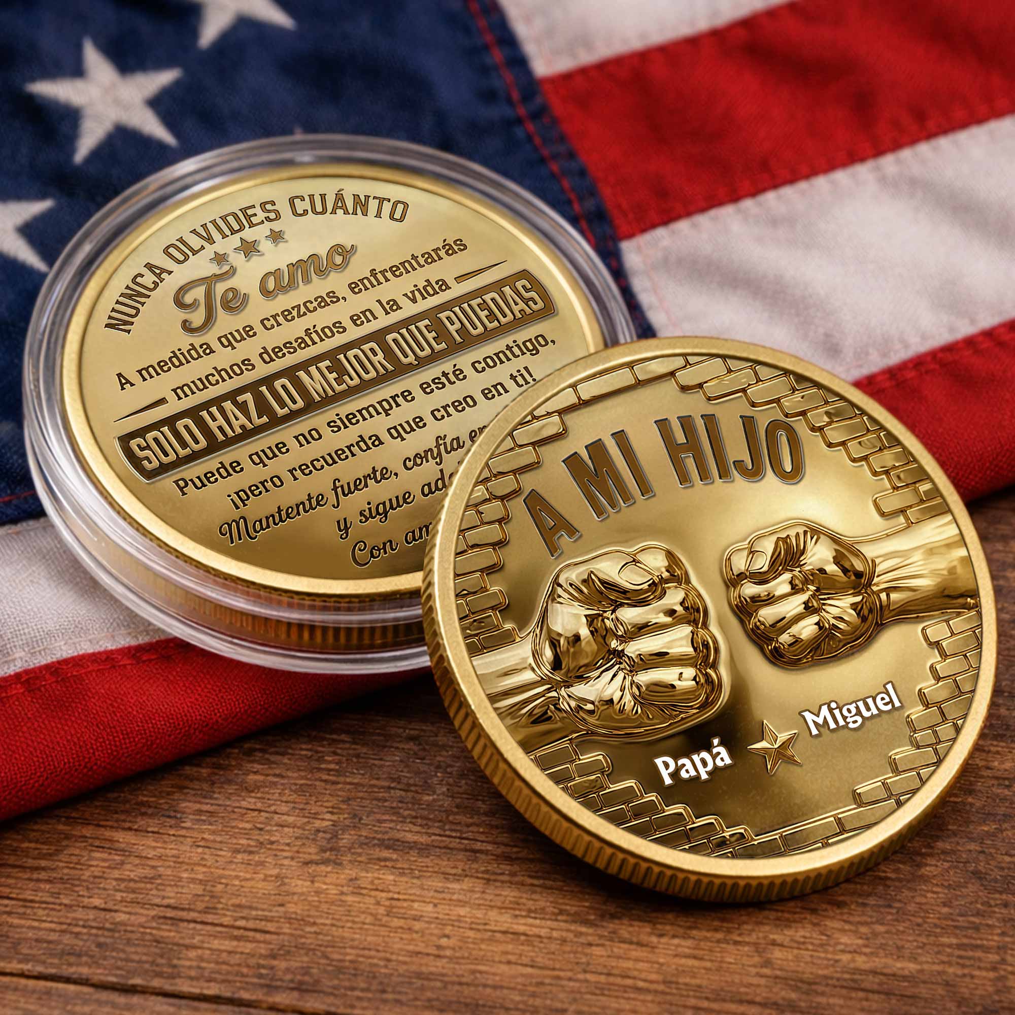 Custom Commemorative Coin for Son Fist Bump Gift Idea
