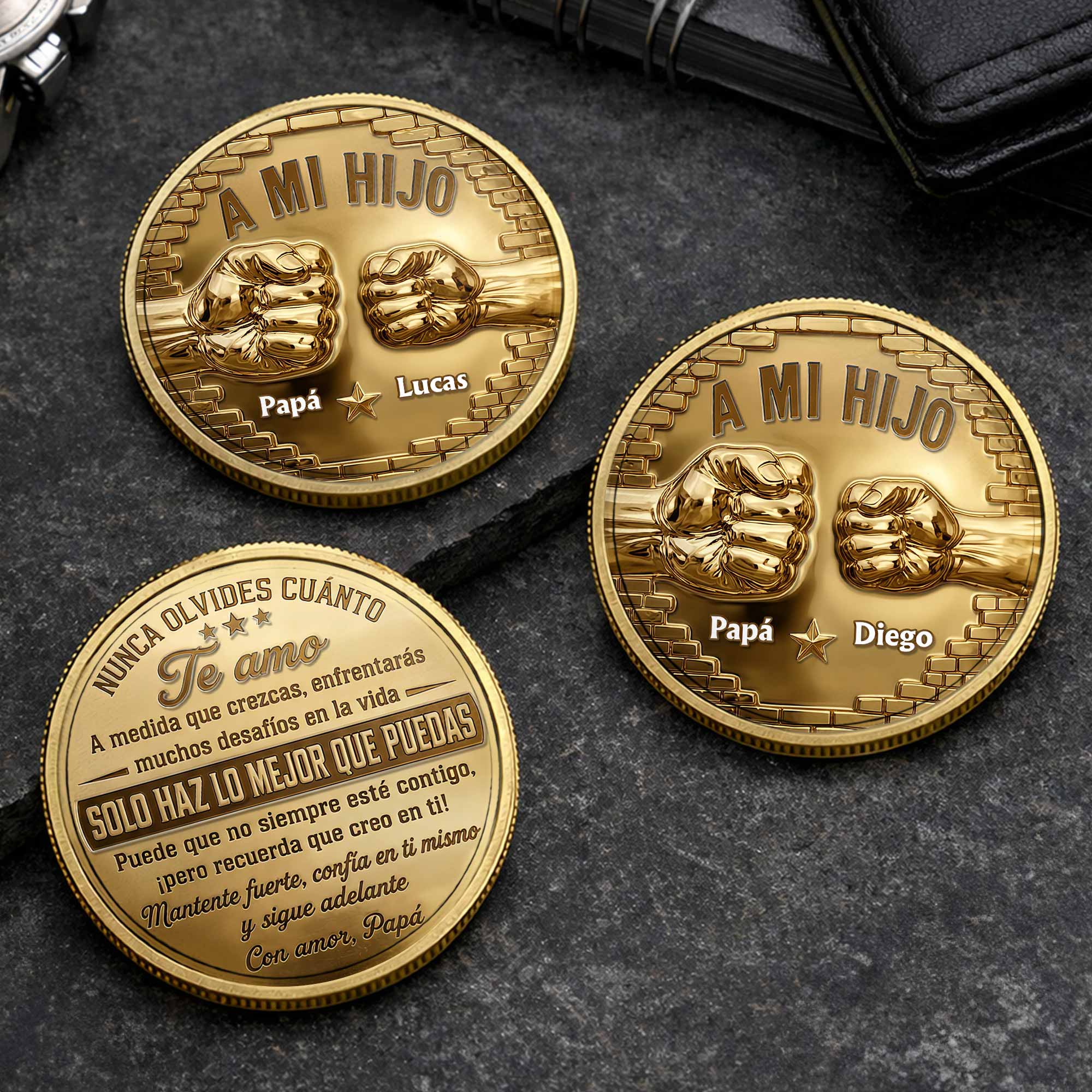 Custom Commemorative Coin for Son Fist Bump Gift Idea
