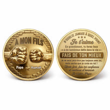 Load image into Gallery viewer, Custom 3D Gold Effect Commemorative Coin for Son Gift
