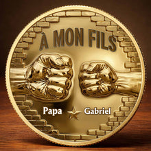 Load image into Gallery viewer, Custom 3D Gold Effect Commemorative Coin for Son Gift
