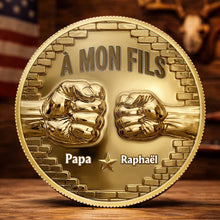 Load image into Gallery viewer, Custom 3D Gold Effect Commemorative Coin for Son Gift
