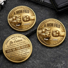 Load image into Gallery viewer, Custom 3D Gold Effect Commemorative Coin for Son Gift
