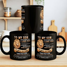 Load image into Gallery viewer, Personalized Black Mug Custom Message Gift for Son
