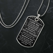 Load image into Gallery viewer, Personalized Stainless Steel Dog Tag Necklace Gift for Son
