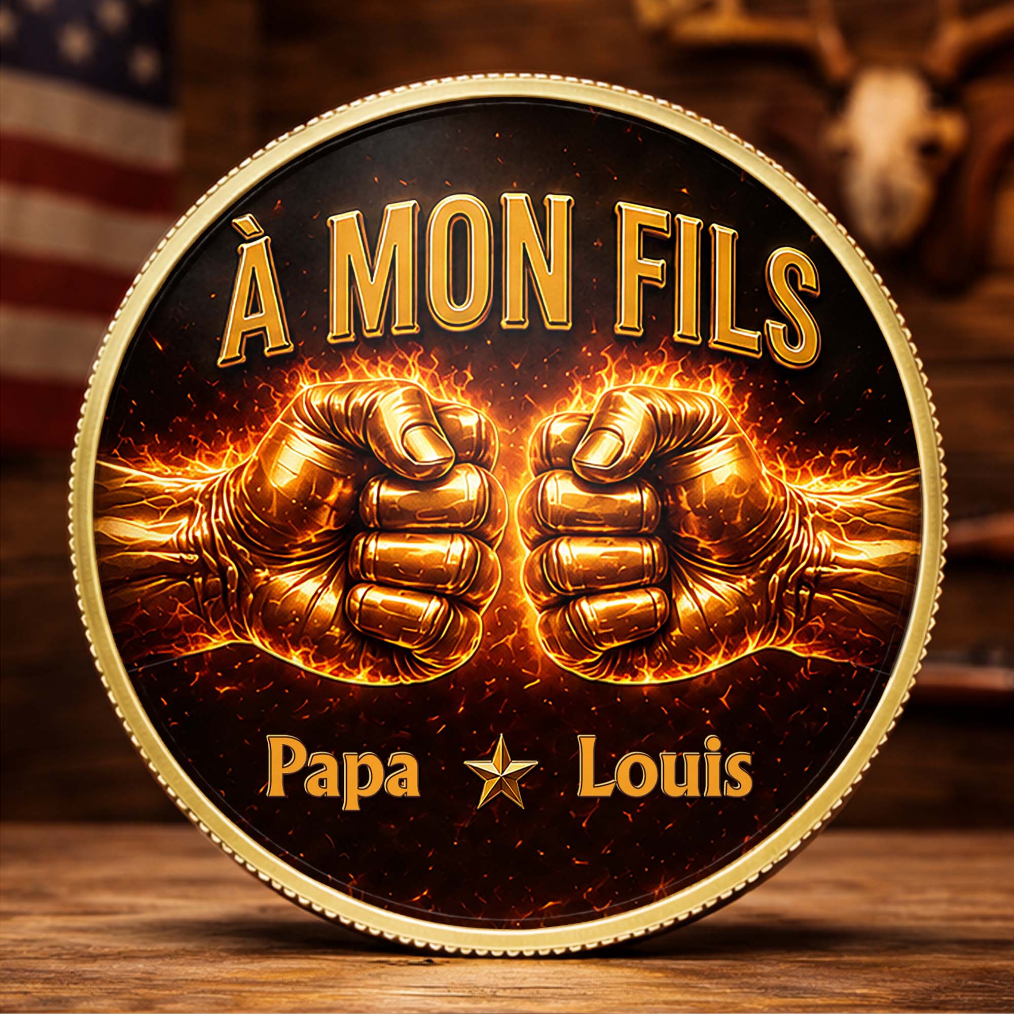 Personalized Commemorative Coin Custom Name Gift for Son