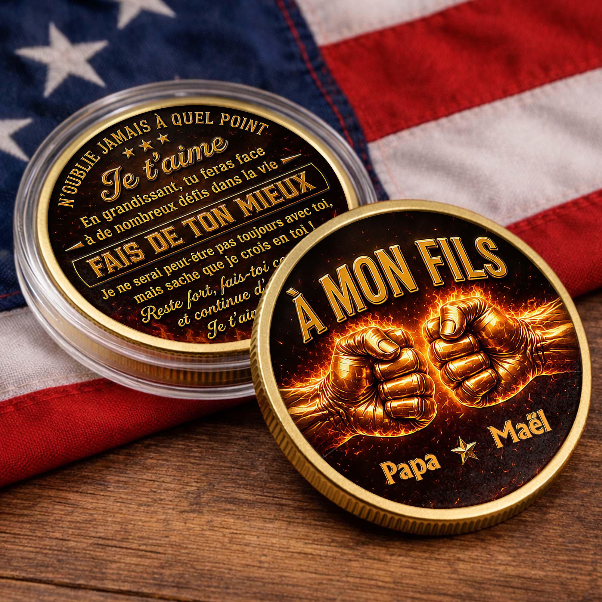 Personalized Commemorative Coin Custom Name Gift for Son