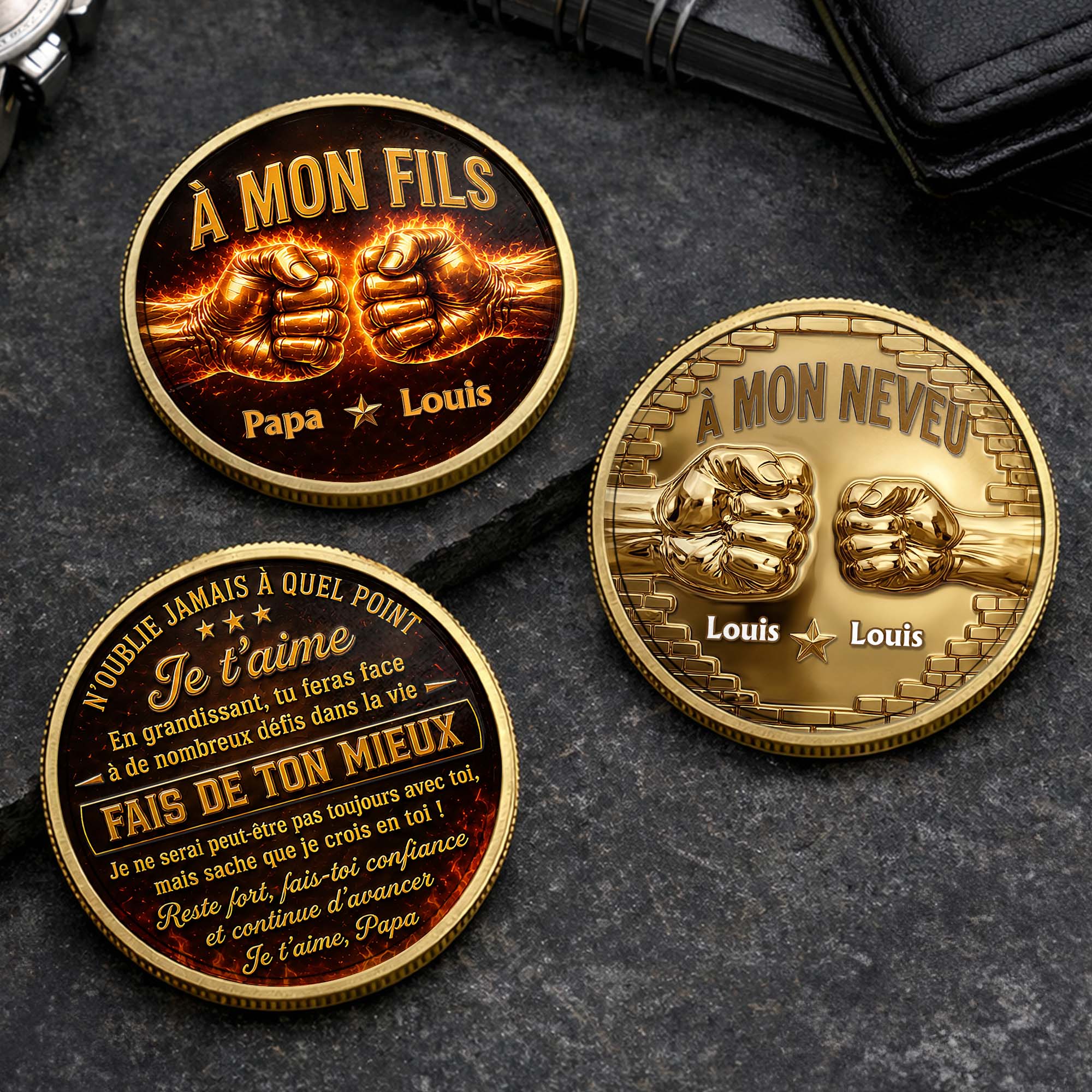 Personalized Commemorative Coin Custom Name Gift for Son
