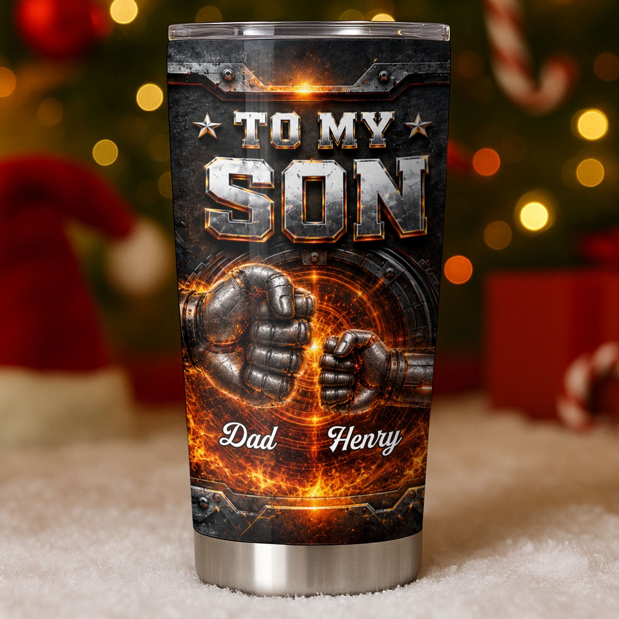 Personalized 20oz Stainless Steel Tumbler for Son Love Note Gift