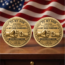 Load image into Gallery viewer, Personalized Commemorative Coin for Son Custom Photo Gift
