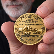 Load image into Gallery viewer, Personalized Commemorative Coin for Son Custom Photo Gift

