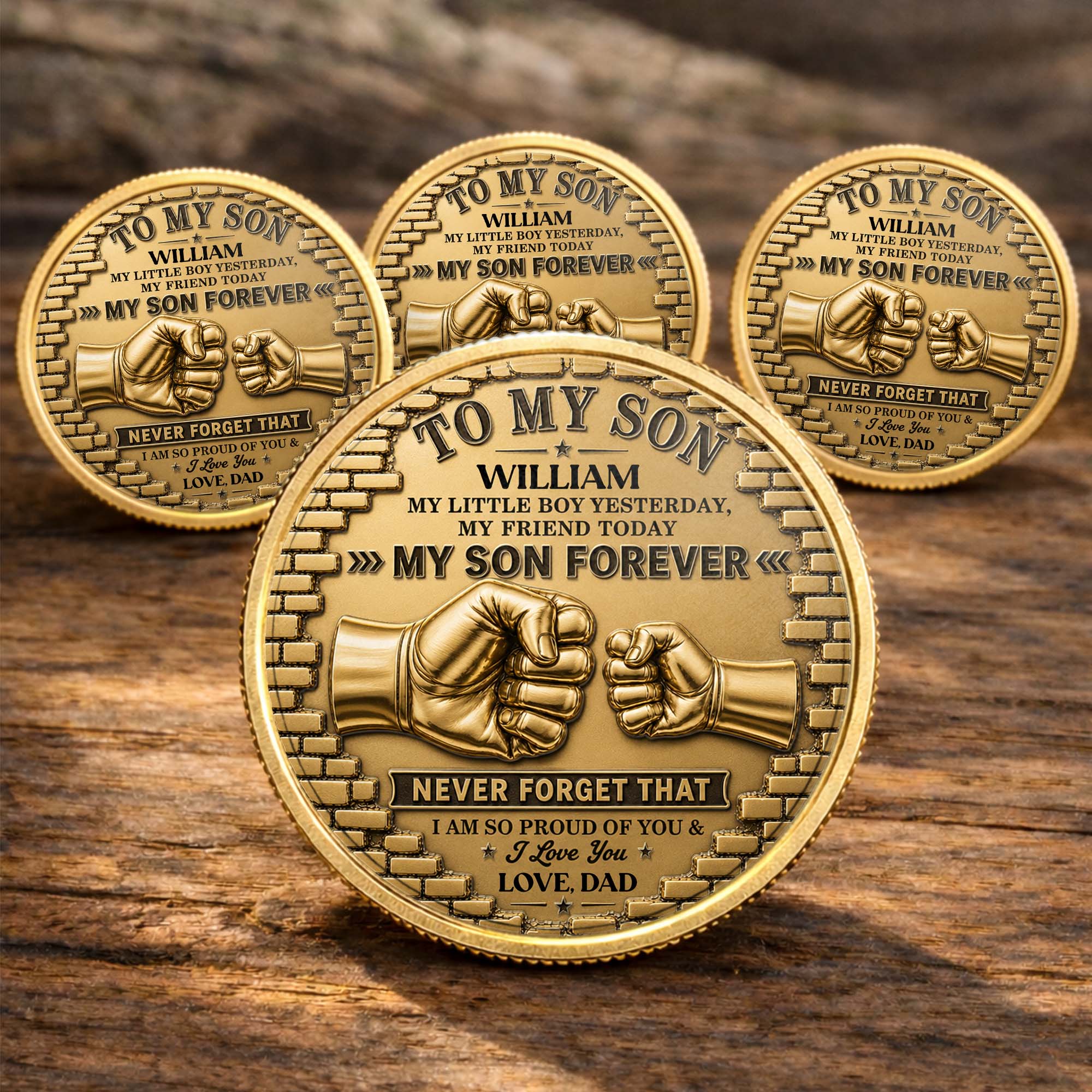 Personalized Commemorative Coin for Son Custom Photo Gift