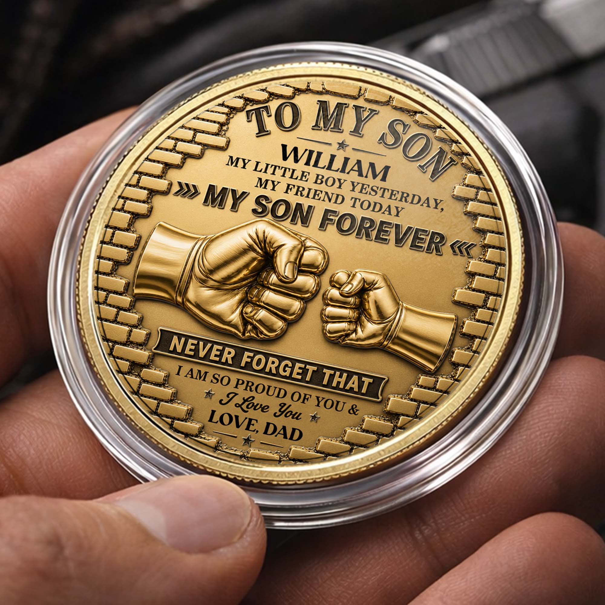 Personalized Commemorative Coin for Son Custom Photo Gift