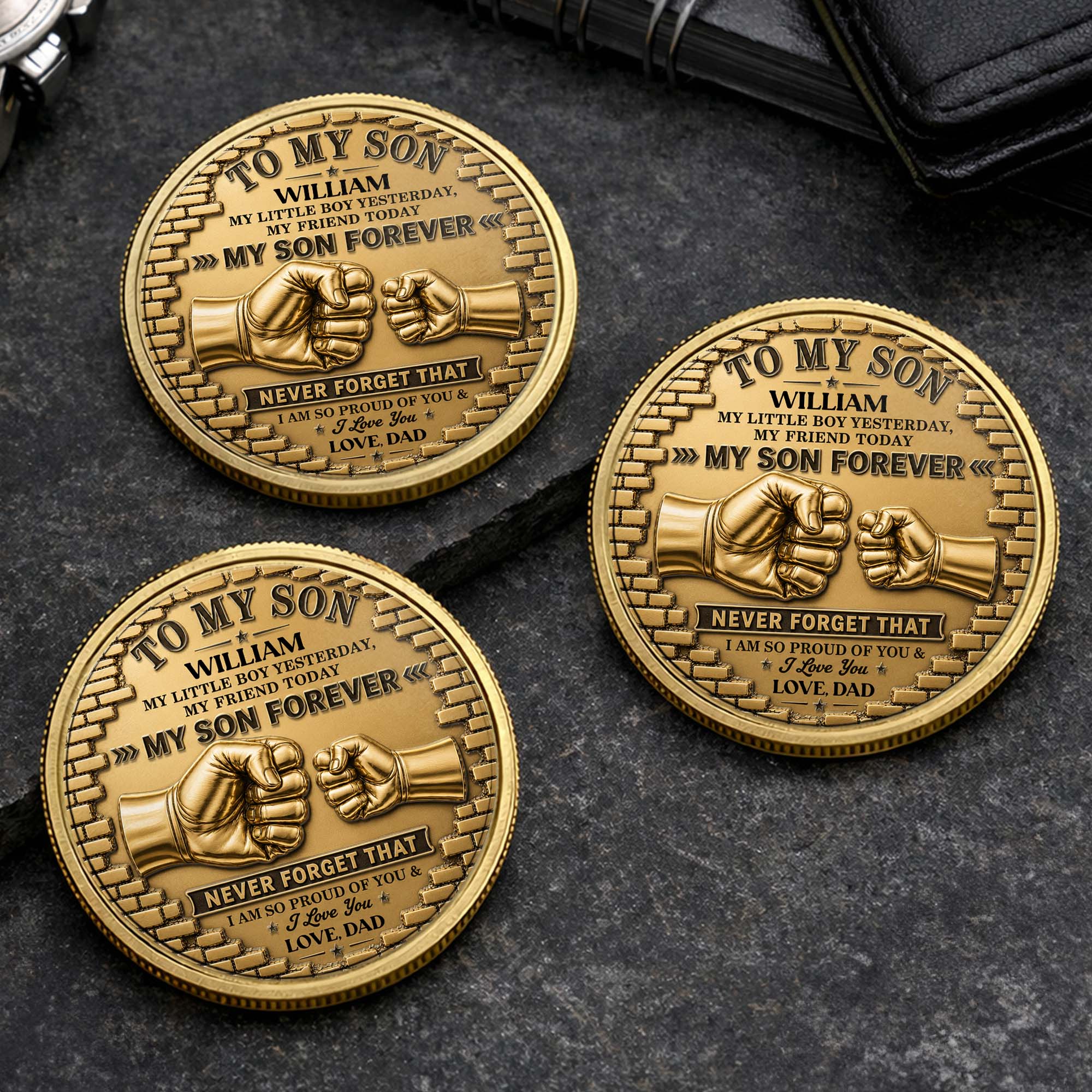 Personalized Commemorative Coin for Son Custom Photo Gift