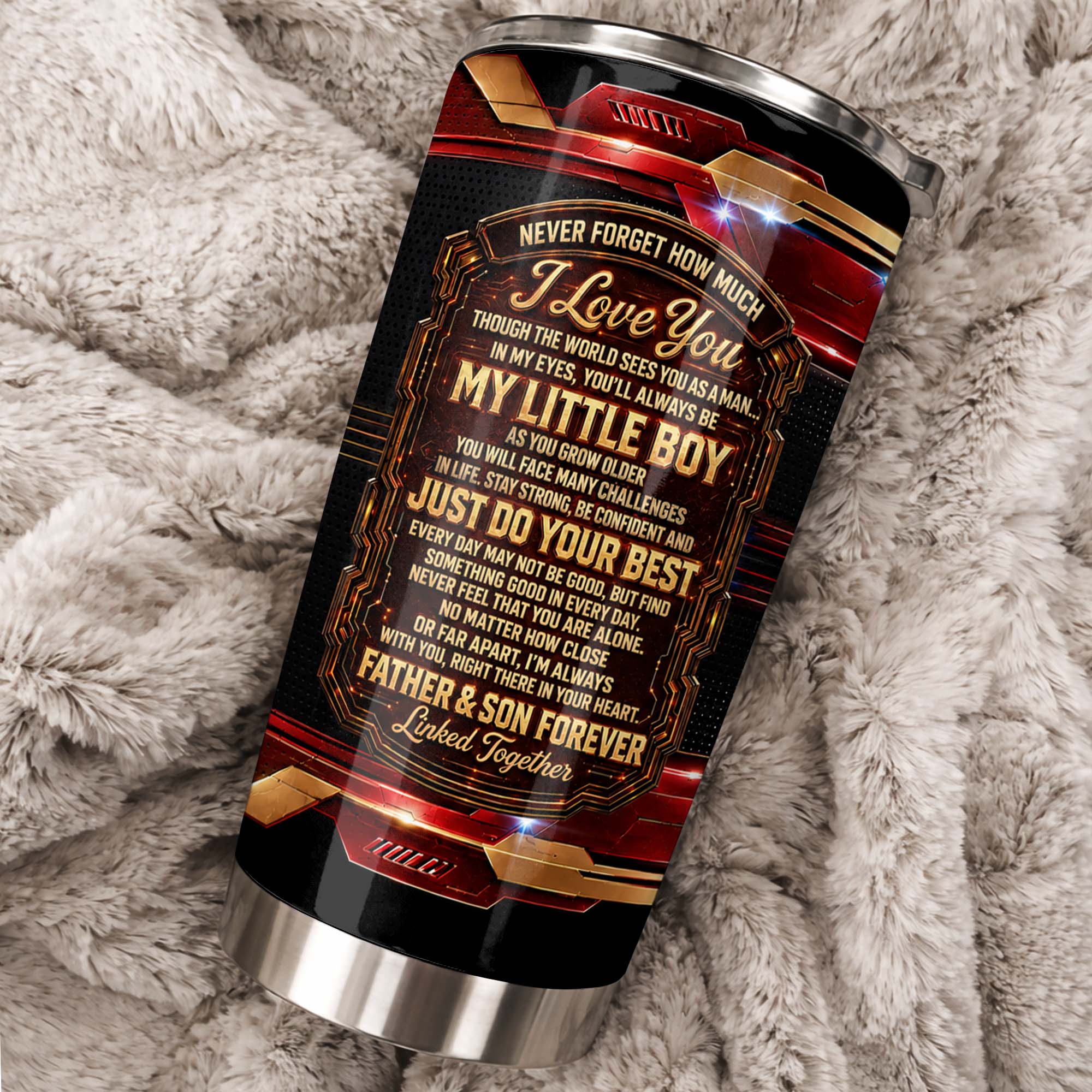 Personalized 20oz Stainless Steel Tumbler Gift for Son