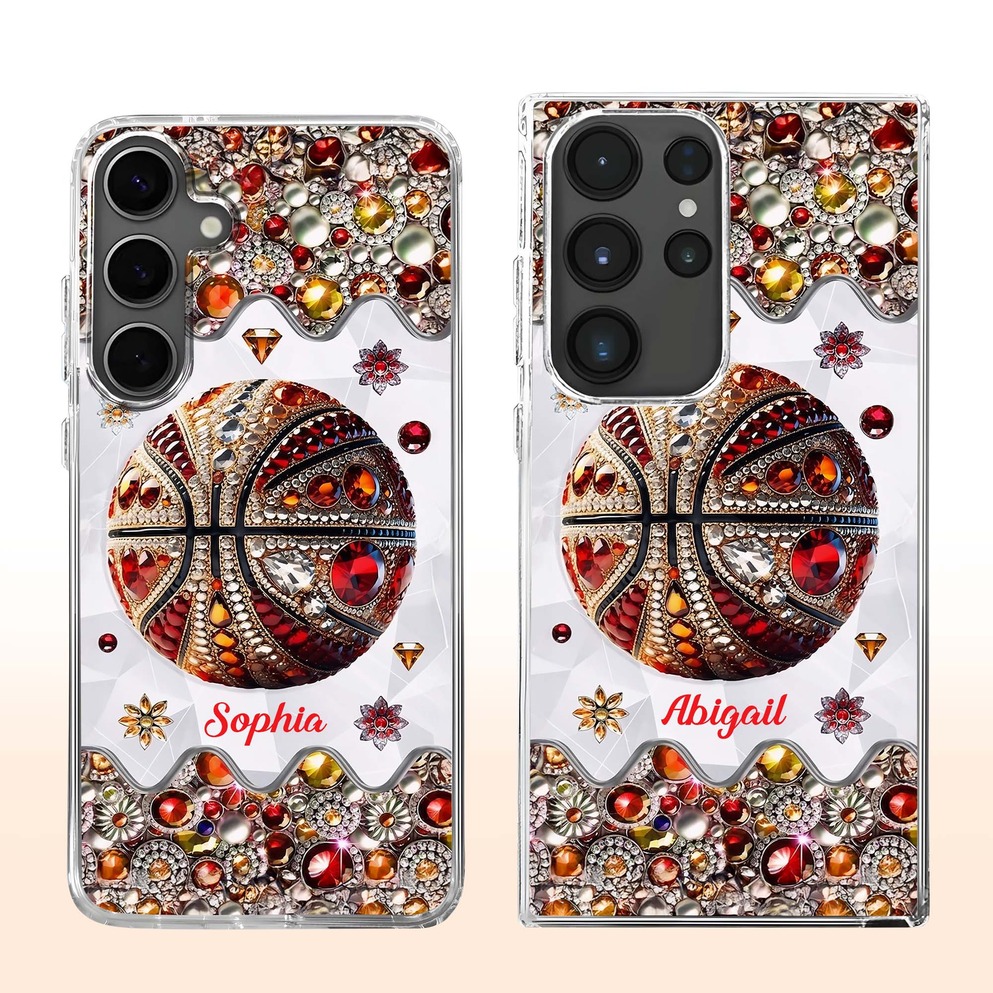 Personalized Clear Basketball Phone Case Custom Name Gift