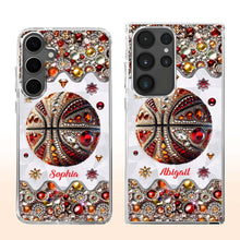 Load image into Gallery viewer, Personalized Clear Basketball Phone Case Custom Name Gift
