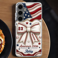 Load image into Gallery viewer, Personalized Clear Phone Case Custom Name 4th of July Gift
