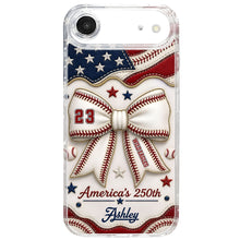 Load image into Gallery viewer, Personalized Clear Phone Case Custom Name 4th of July Gift

