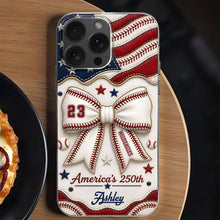 Load image into Gallery viewer, Personalized Clear Phone Case Custom Name 4th of July Gift
