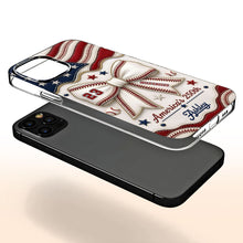 Load image into Gallery viewer, Personalized Clear Phone Case Custom Name 4th of July Gift
