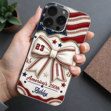 Load image into Gallery viewer, Personalized Clear Phone Case Custom Name 4th of July Gift
