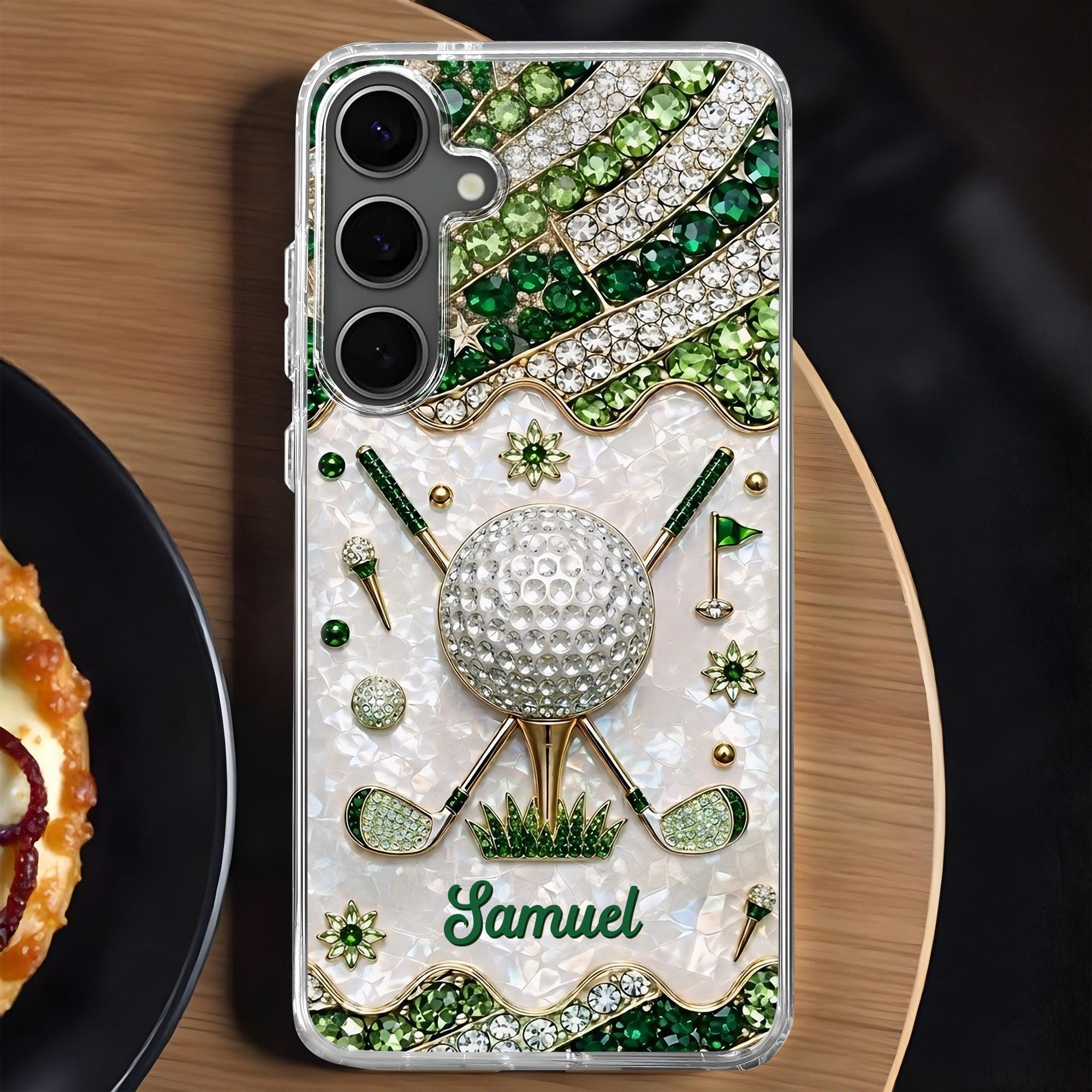 Personalized Clear Phone Case for Golf Lovers Custom Name Gift