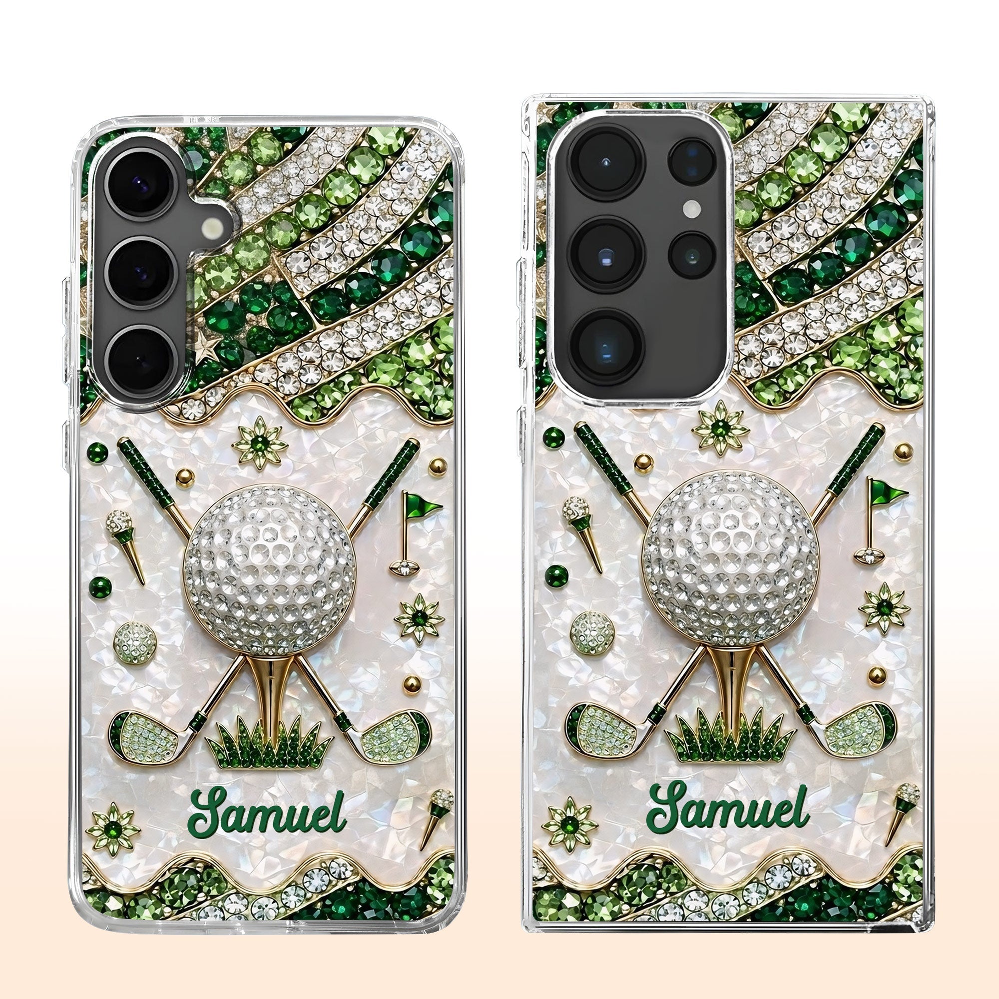 Personalized Clear Phone Case for Golf Lovers Custom Name Gift