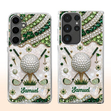 Load image into Gallery viewer, Personalized Clear Phone Case for Golf Lovers Custom Name Gift
