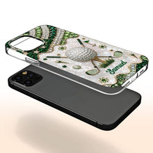 Load image into Gallery viewer, Personalized Clear Phone Case for Golf Lovers Custom Name Gift
