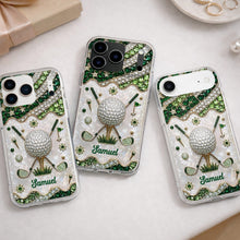 Load image into Gallery viewer, Personalized Clear Phone Case for Golf Lovers Custom Name Gift

