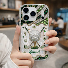 Load image into Gallery viewer, Personalized Clear Phone Case for Golf Lovers Custom Name Gift
