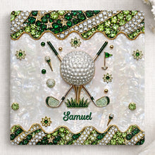 Load image into Gallery viewer, Personalized Golf Ball Coaster Custom Name Gift for Dad
