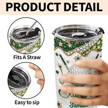 Load image into Gallery viewer, Personalized Stainless Steel Tumbler for Golf Lovers Custom Name 20oz Gift
