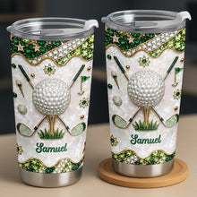 Load image into Gallery viewer, Personalized Stainless Steel Tumbler for Golf Lovers Custom Name 20oz Gift
