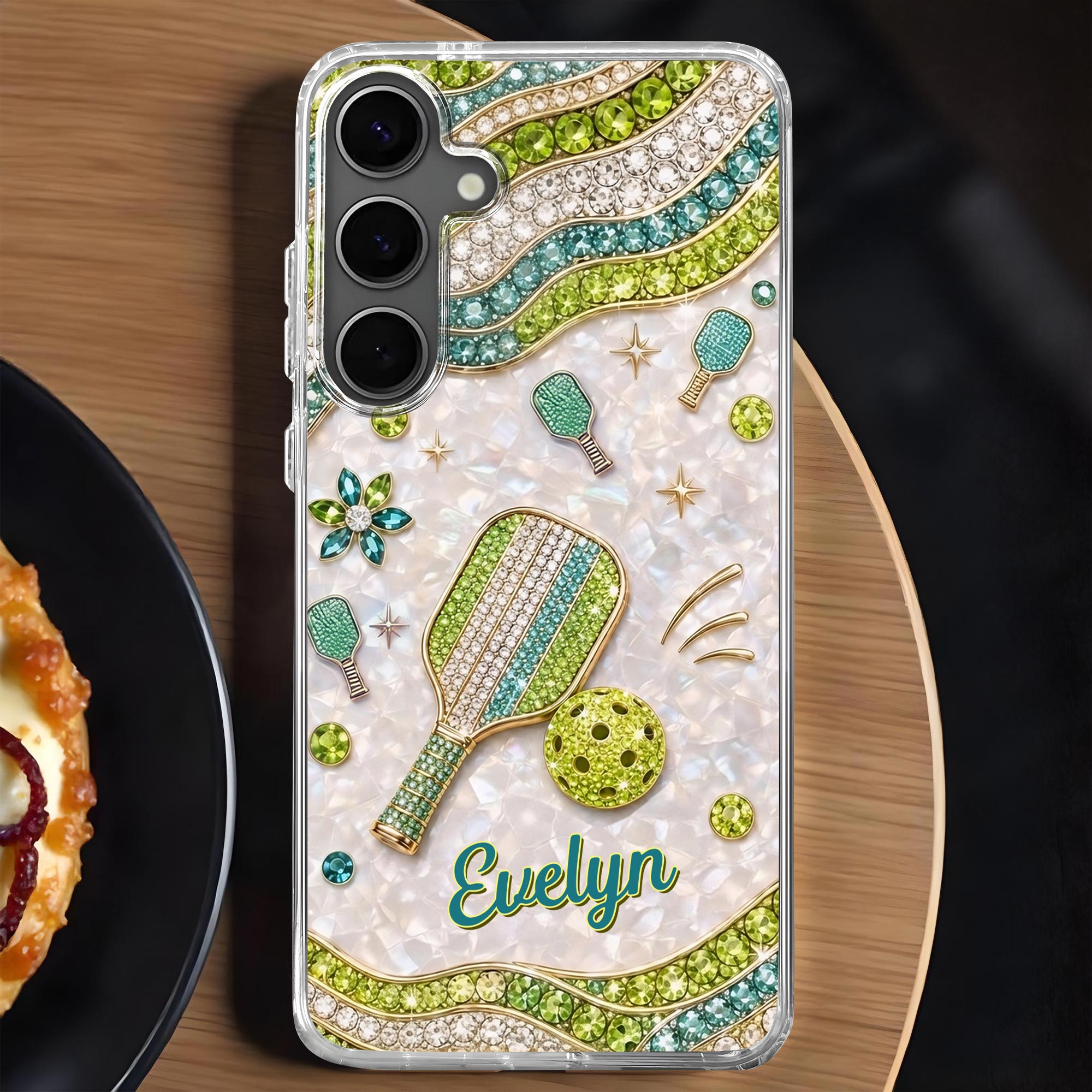 Personalized Clear Phone Case for Pickleball Lovers - Custom Name Gift