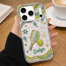 Load image into Gallery viewer, Personalized Clear Phone Case for Pickleball Lovers - Custom Name Gift

