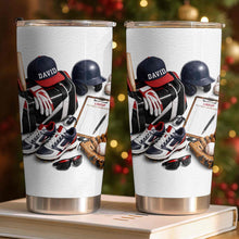 Load image into Gallery viewer, Personalized Stainless Steel Tumbler Custom Name Gift for Baseball Lovers
