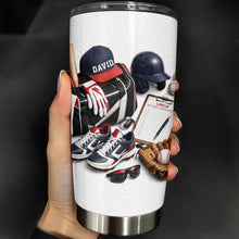 Load image into Gallery viewer, Personalized Stainless Steel Tumbler Custom Name Gift for Baseball Lovers

