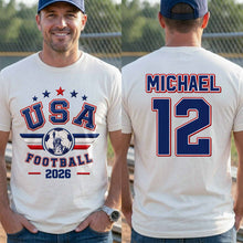 Load image into Gallery viewer, Personalized Soccer Ball Custom Jersey T-Shirt Gift for Him
