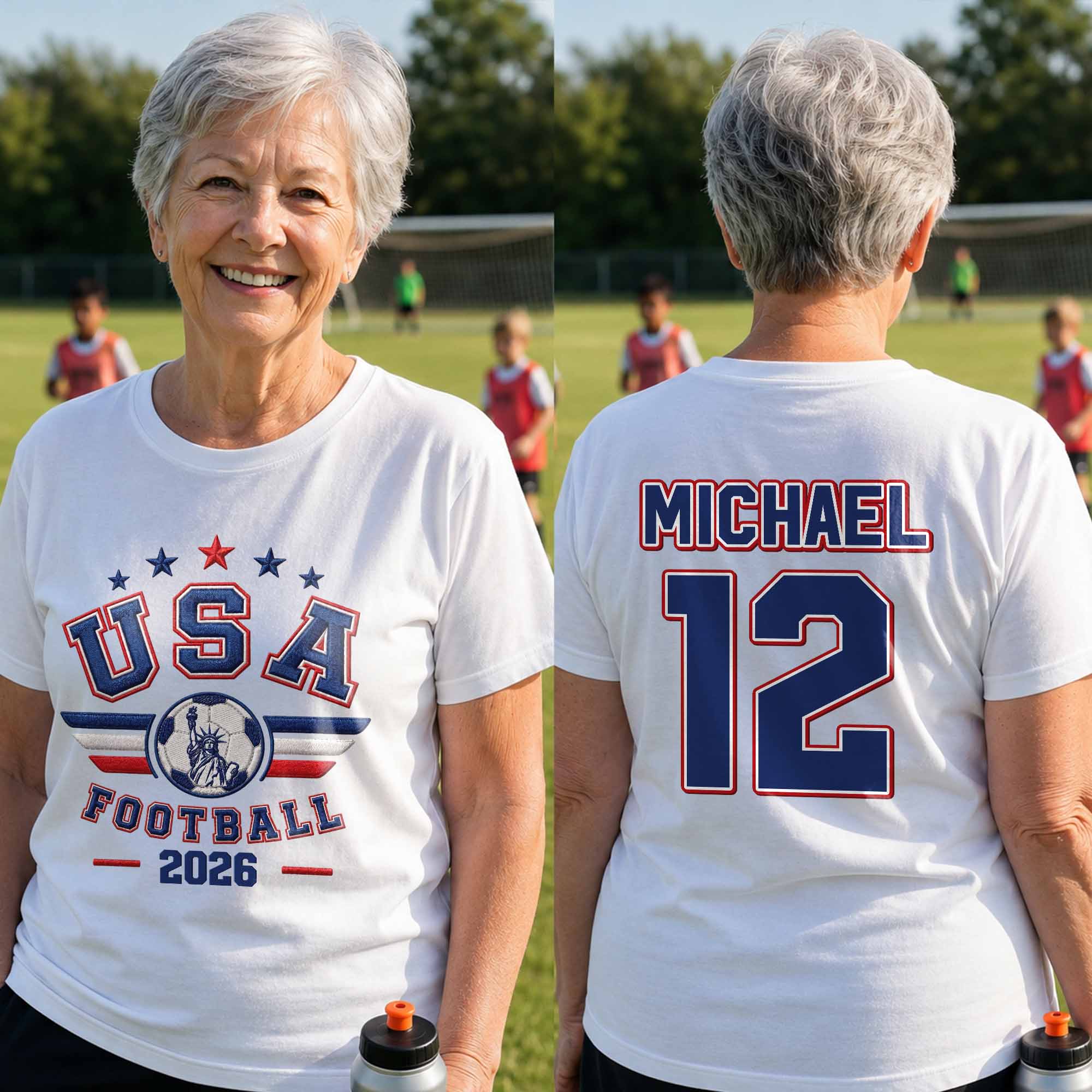 Personalized Soccer Ball Custom Jersey T-Shirt Gift for Him