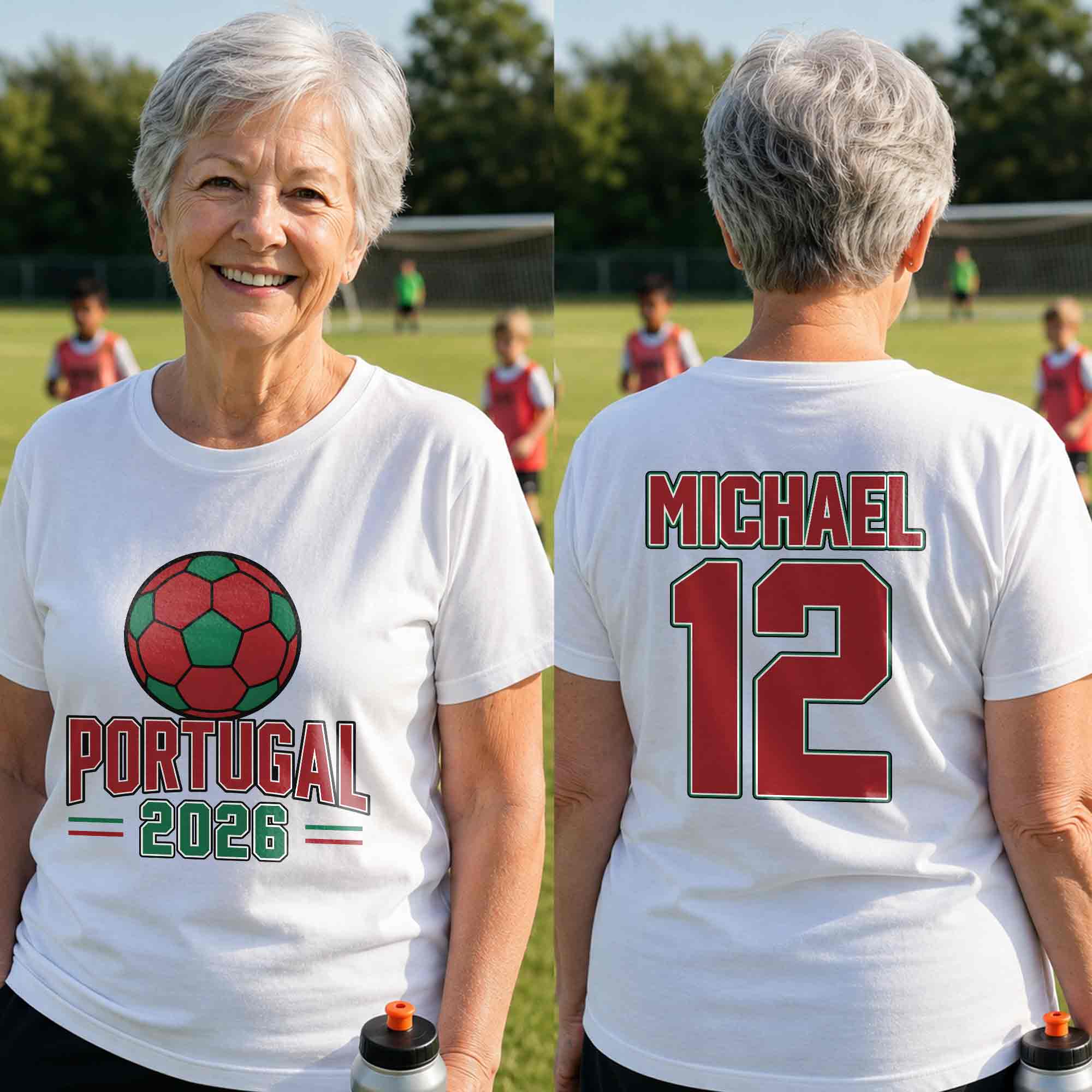 Personalized Portugal Football T-Shirt Custom Name & Number Gift