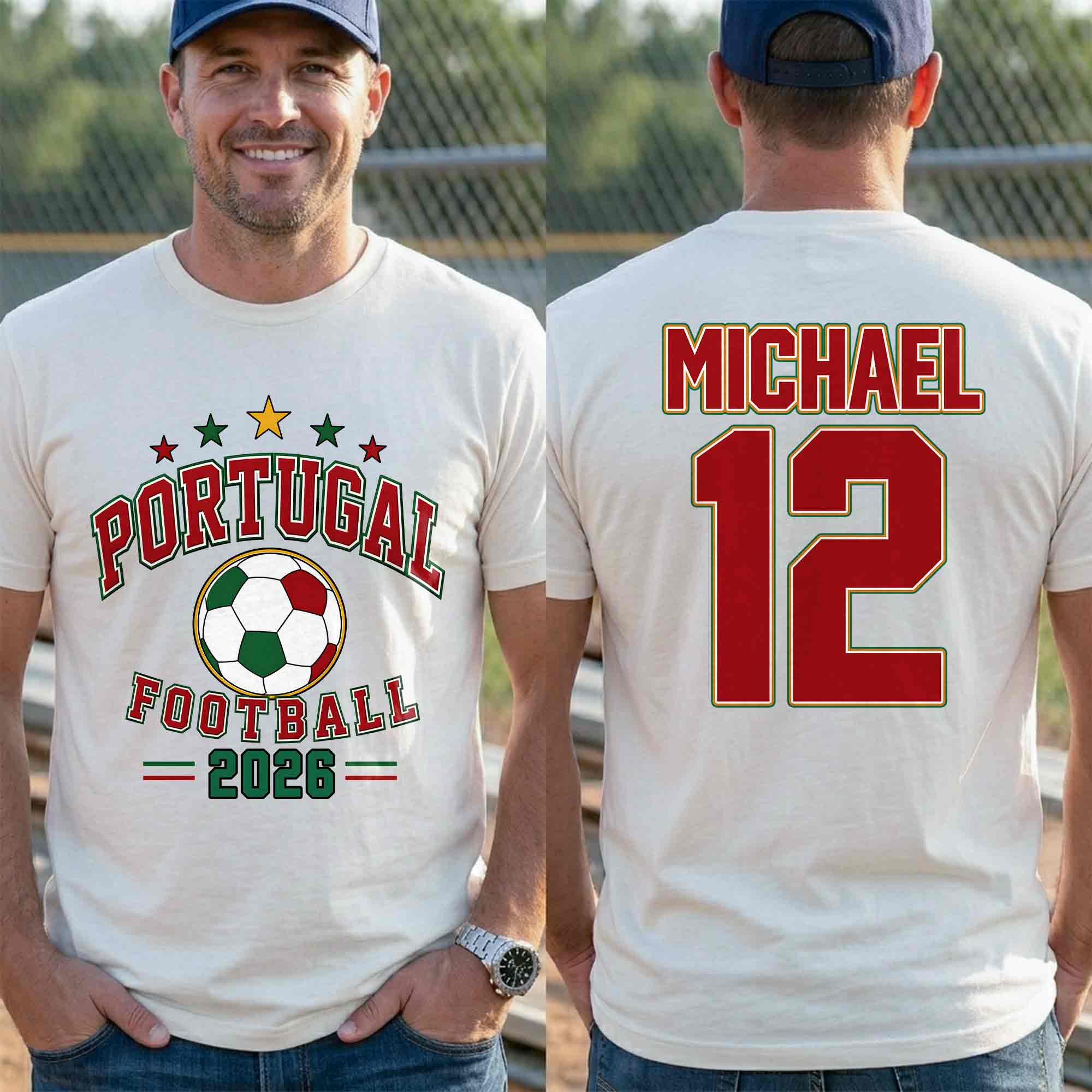 Personalized Portugal Football Custom Name Soccer Ball Gift