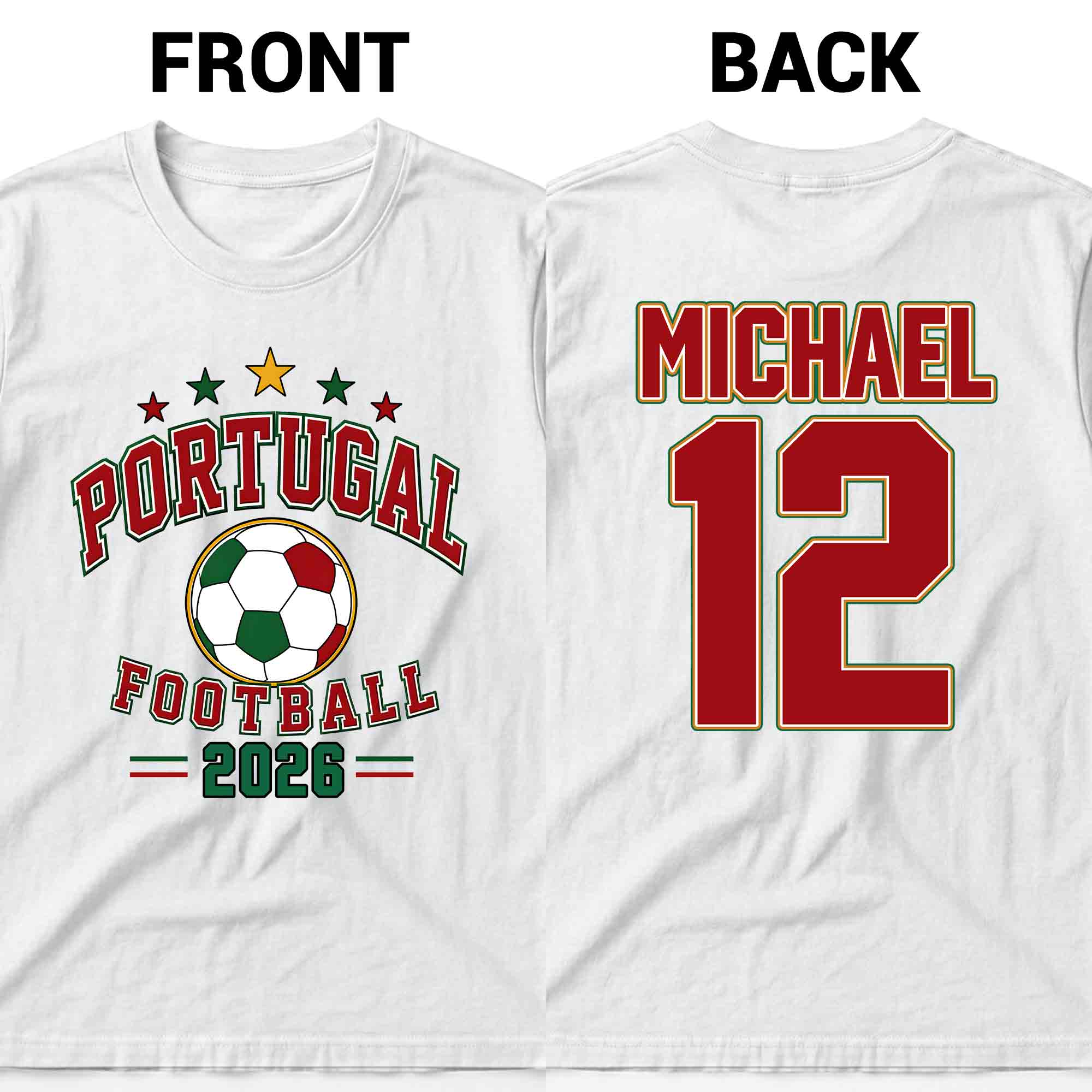 Personalized Portugal Football Custom Name Soccer Ball Gift
