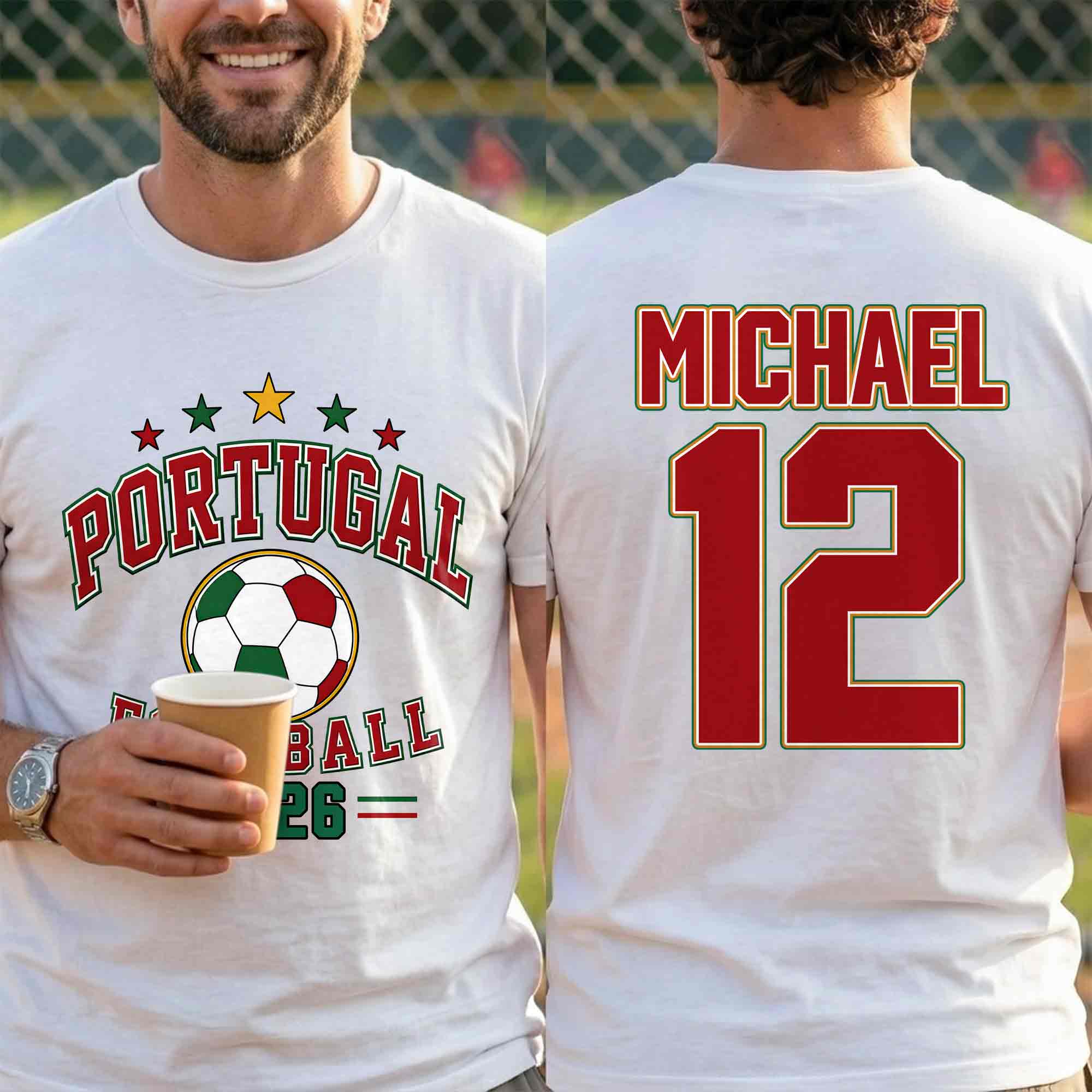 Personalized Portugal Football Custom Name Soccer Ball Gift