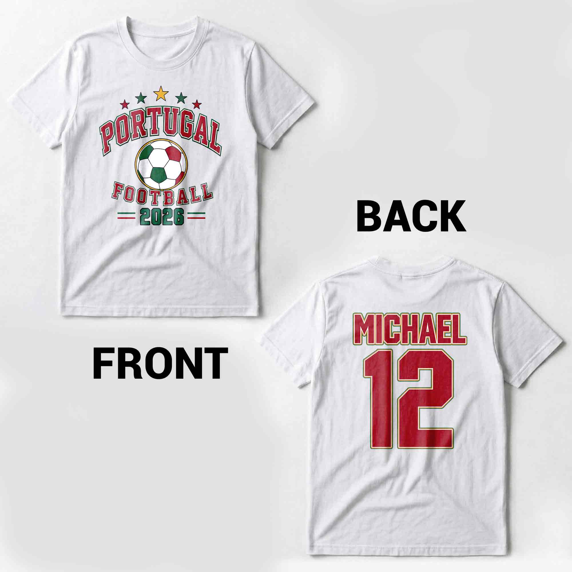 Personalized Portugal Football Custom Name Soccer Ball Gift
